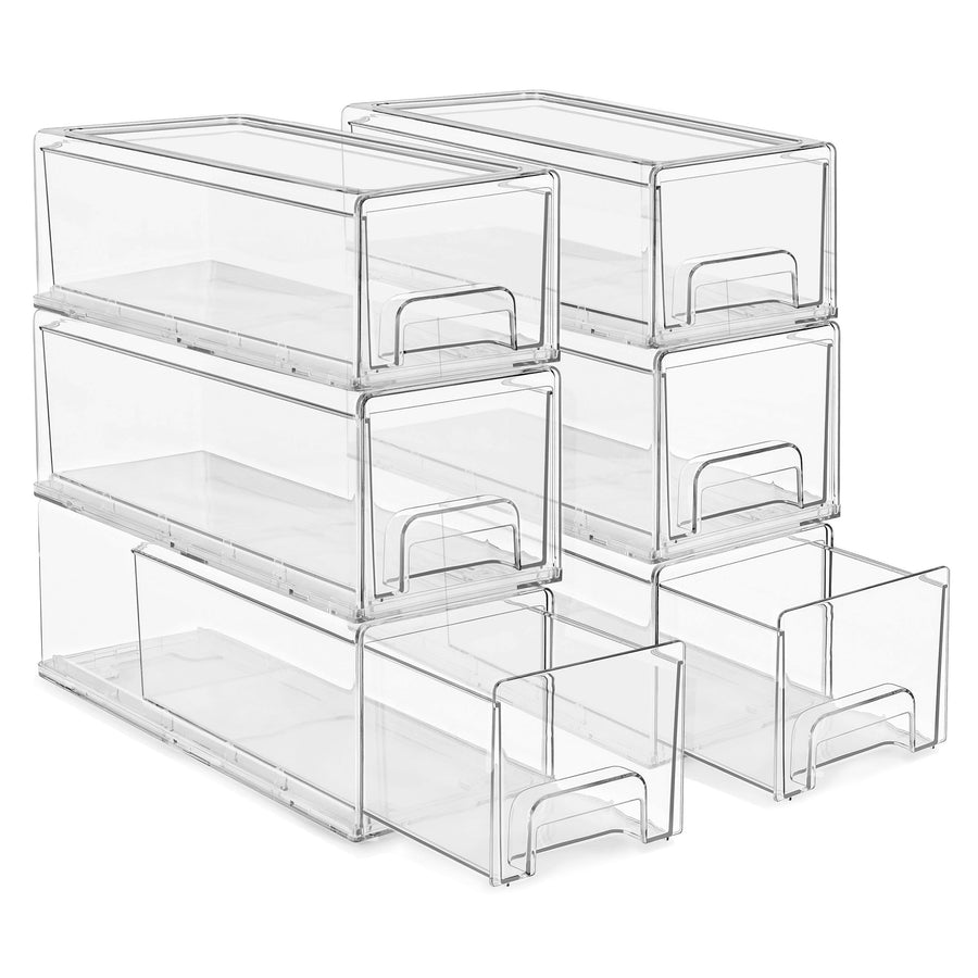 OVENIQO SlideStack clear pull-out storage drawers