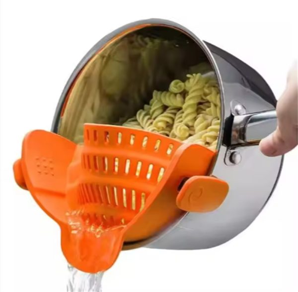 ClipDrain attached to cookware