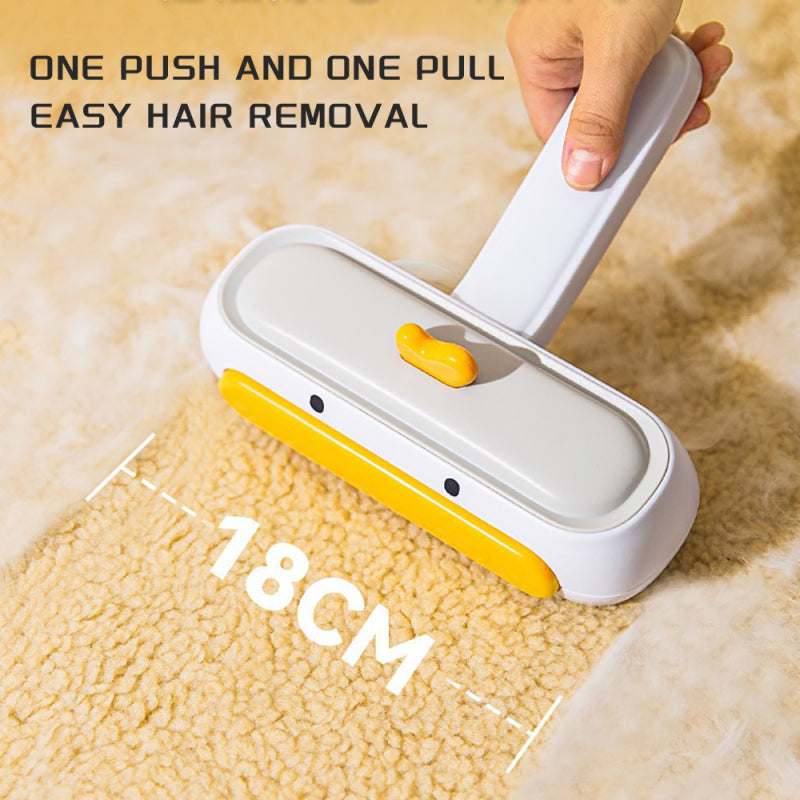 OVENIQO Reusable Pet Hair & Upholstery Tool in use